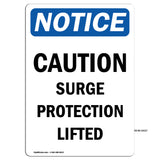 Caution Surge Protection Lifted