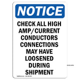Check All High Amp Current Conductor Connections