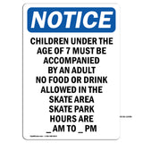 Children Under The Age Of 7 Must Be Accompanied