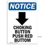 Choking Button Push Red Button
