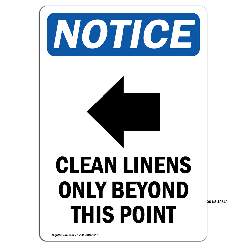 Clean Linens Only Beyond This