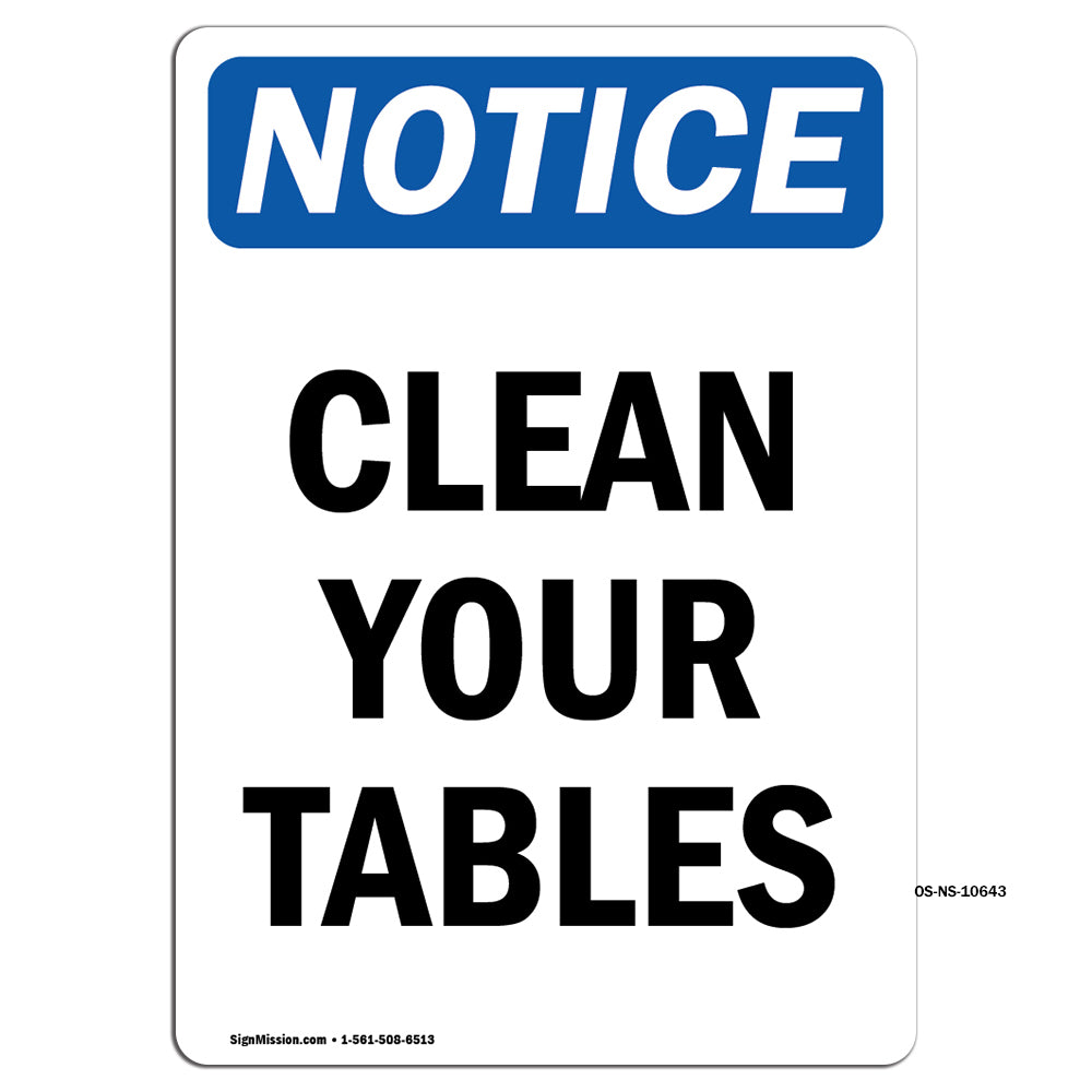 Clean Your Tables
