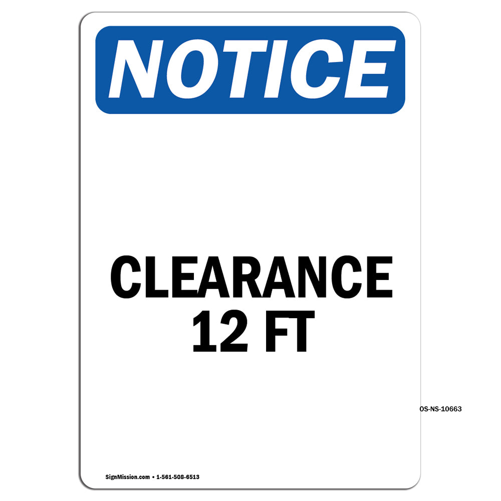 Clearance 12 Ft Sign