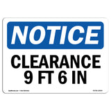 Clearance 9 Ft 6 In Sign