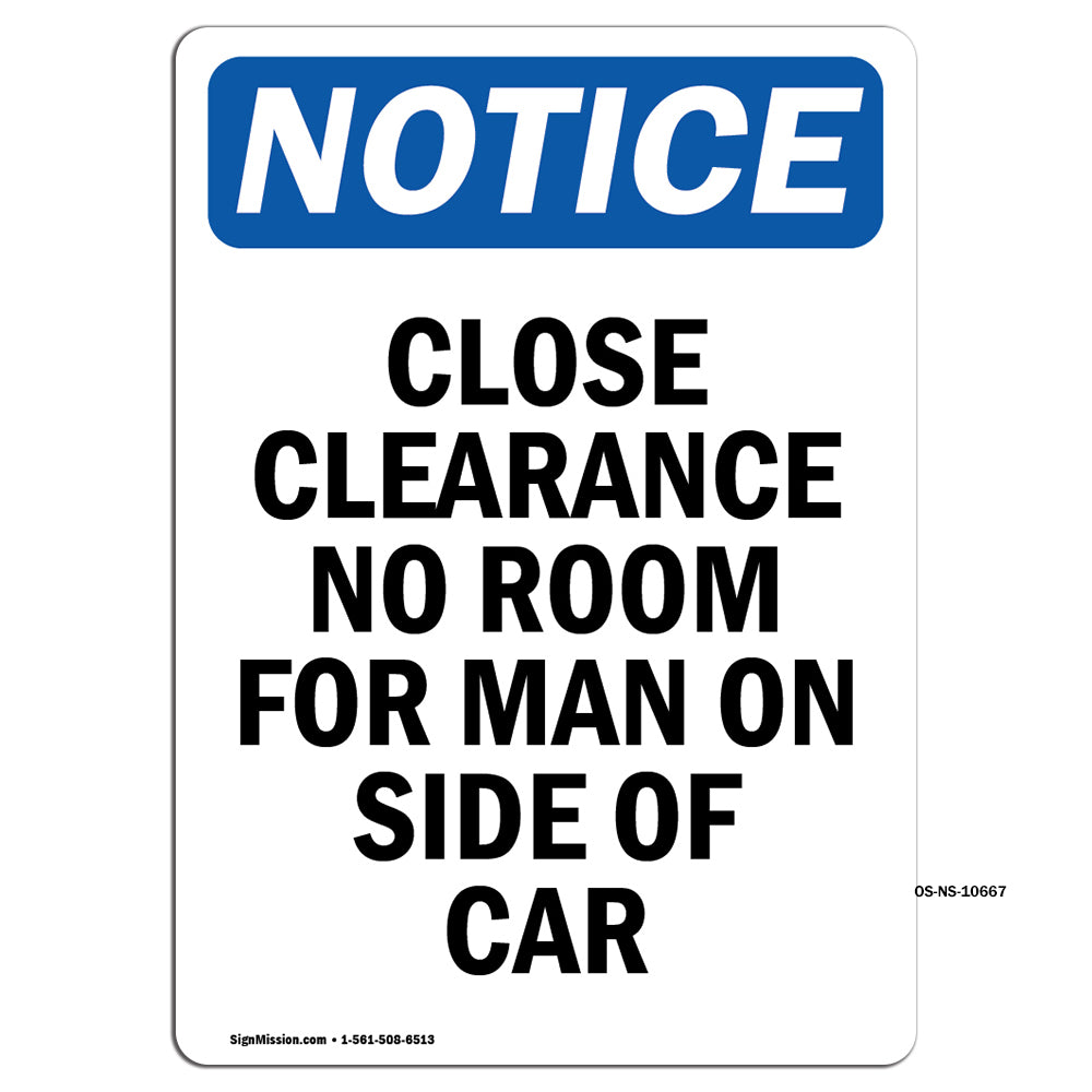 Close Clearance No Room For Man On Side Of Car
