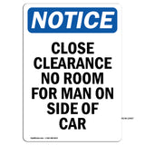 Close Clearance No Room For Man On Side Of Car