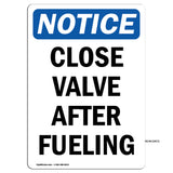 Close Valve After Fueling