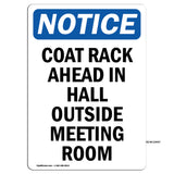Coat Rack Ahead In Hall Outside Meeting Room