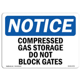 Compressed Gas Storage Do Not Block Gates