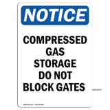 Compressed Gas Storage Do Not Block Gates