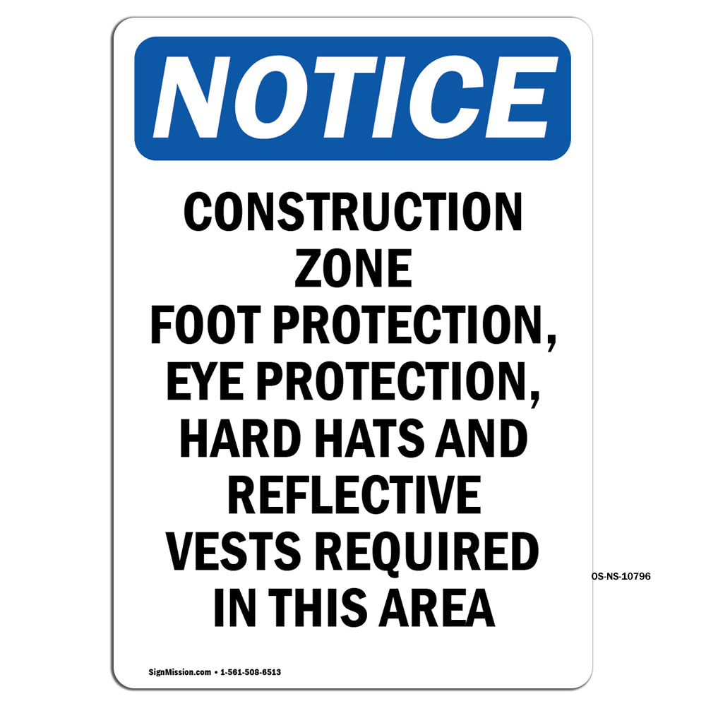 Work Zone Foot Protection, Eye Protection,