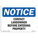 Contact Landowner Before Entering Property