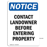 Contact Landowner Before Entering Property