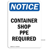 Container Shop PPE Required