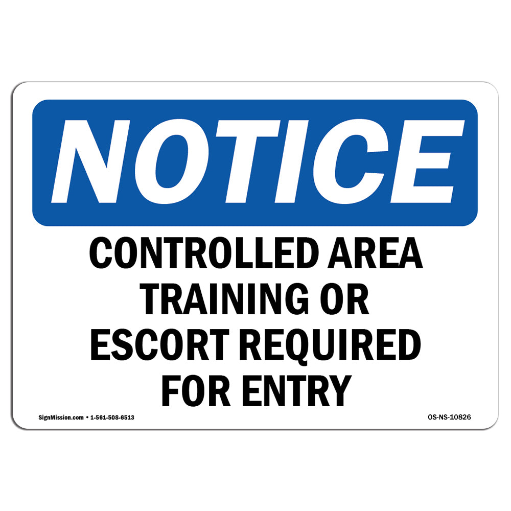 Controlled Area Training Or Escort Required