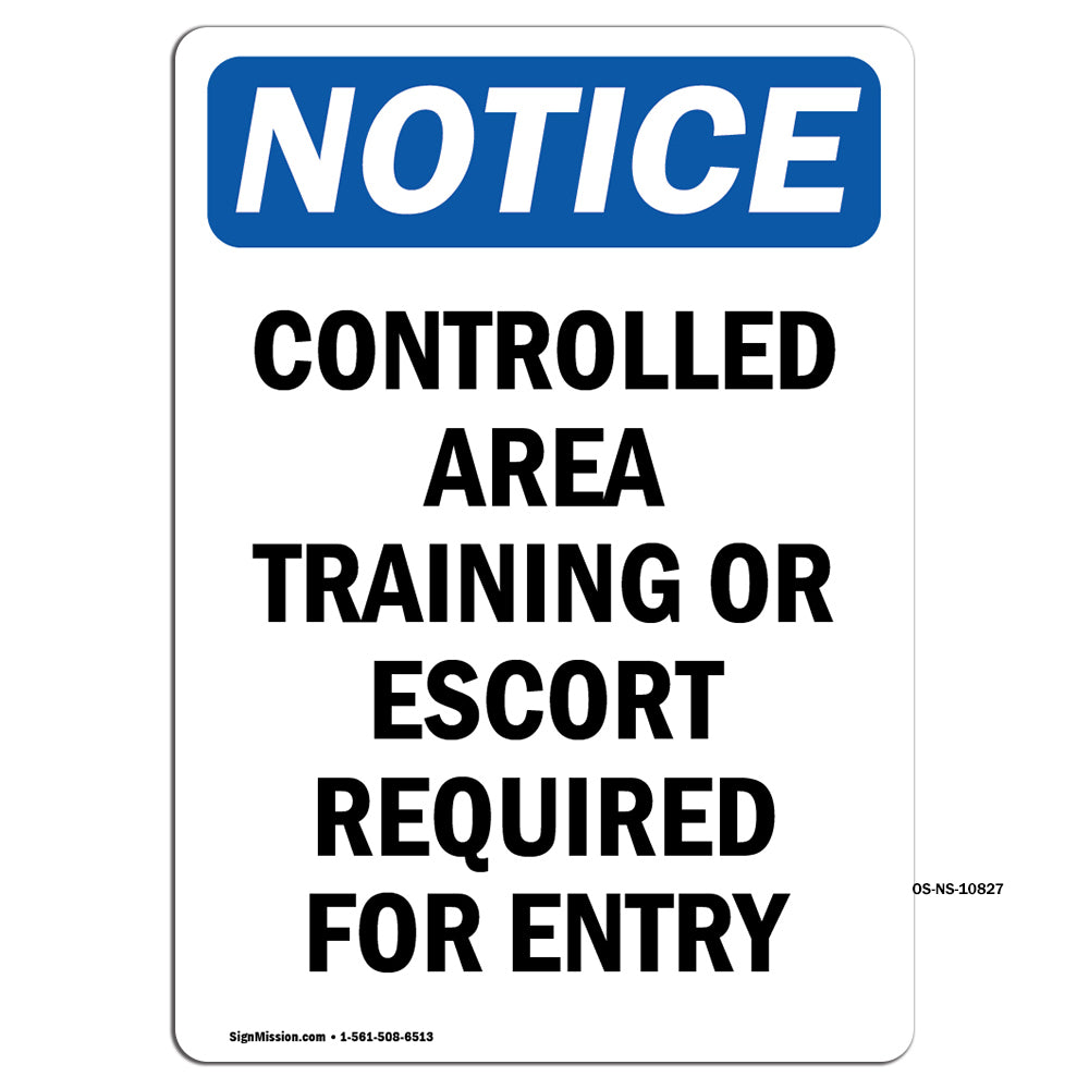Controlled Area Training Or Escort Required