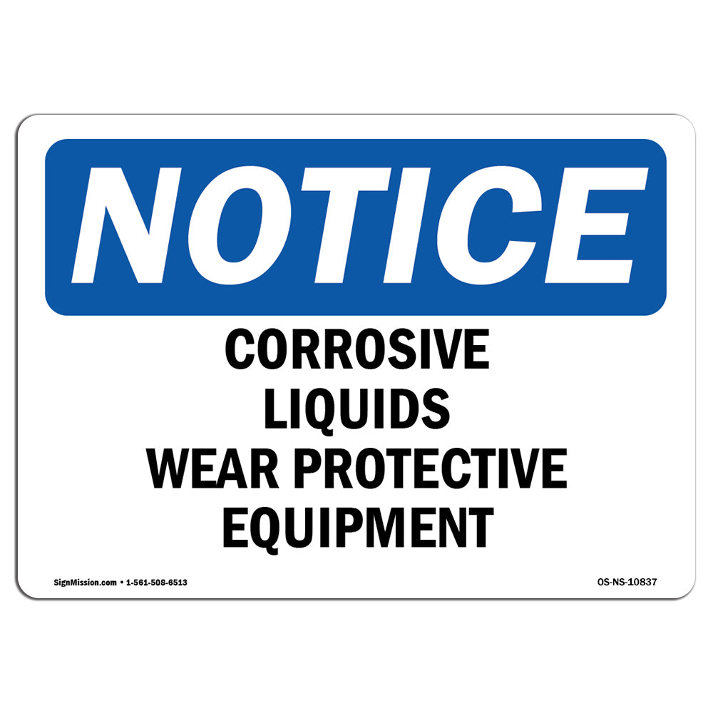 Corrosive Liquids Wear Protective Equipment