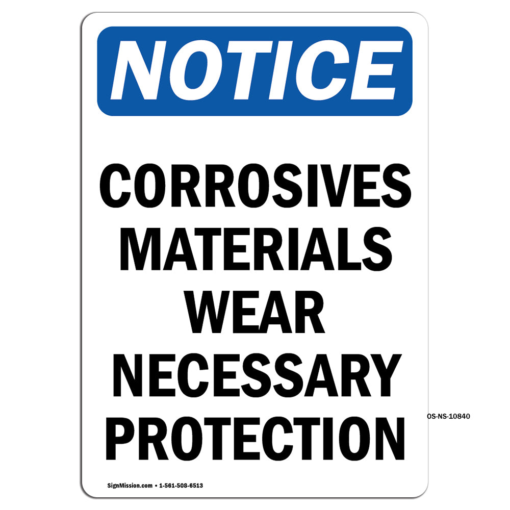 Corrosives Materials Wear Necessary Protection