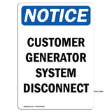 Customer Generator System Disconnect