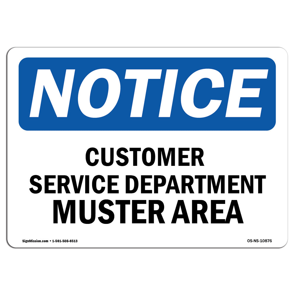 Customer Service Department Muster Area