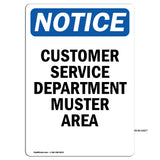 Customer Service Department Muster Area