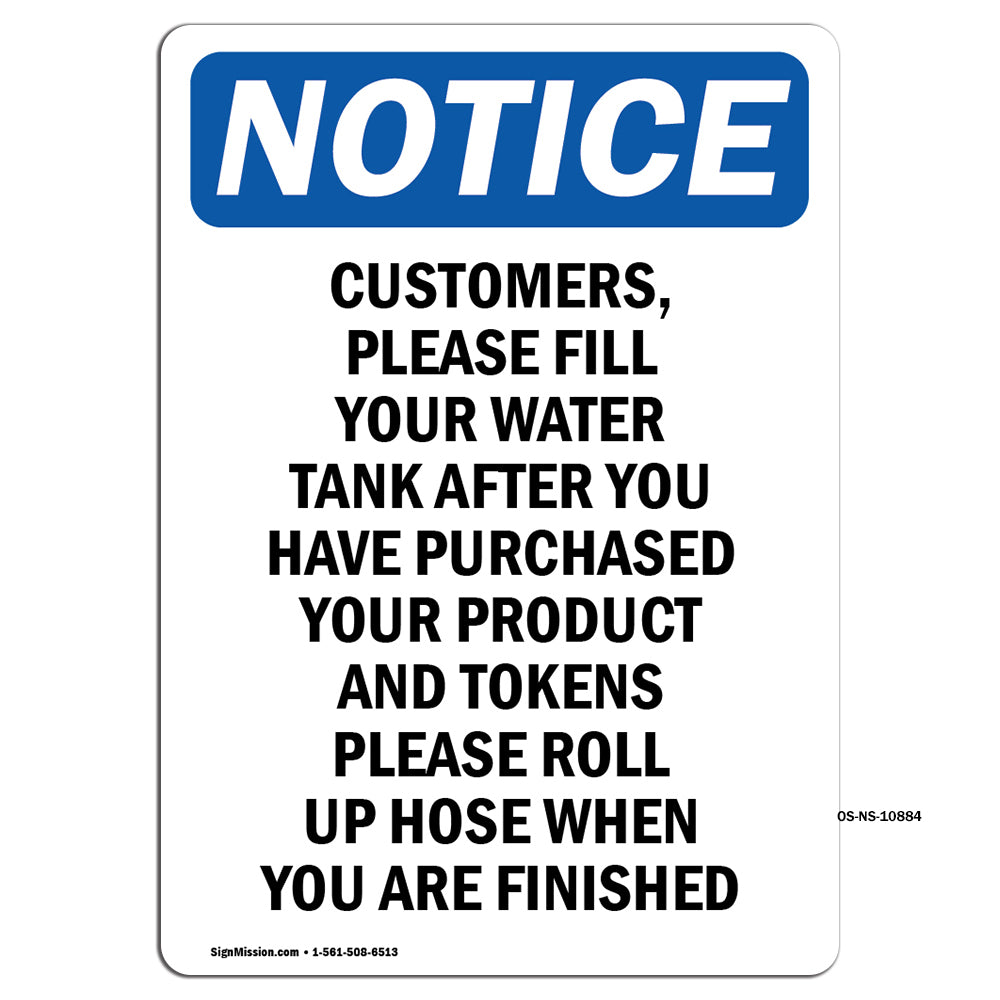 Customers, Please Fill Your Water