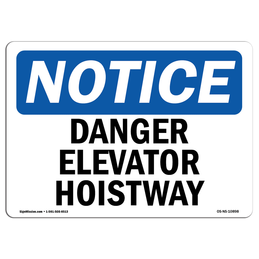 Danger Elevator Hoistway