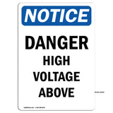 Danger High Voltage Above