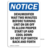 Dehumidifier Wait Two Minutes Before Turning