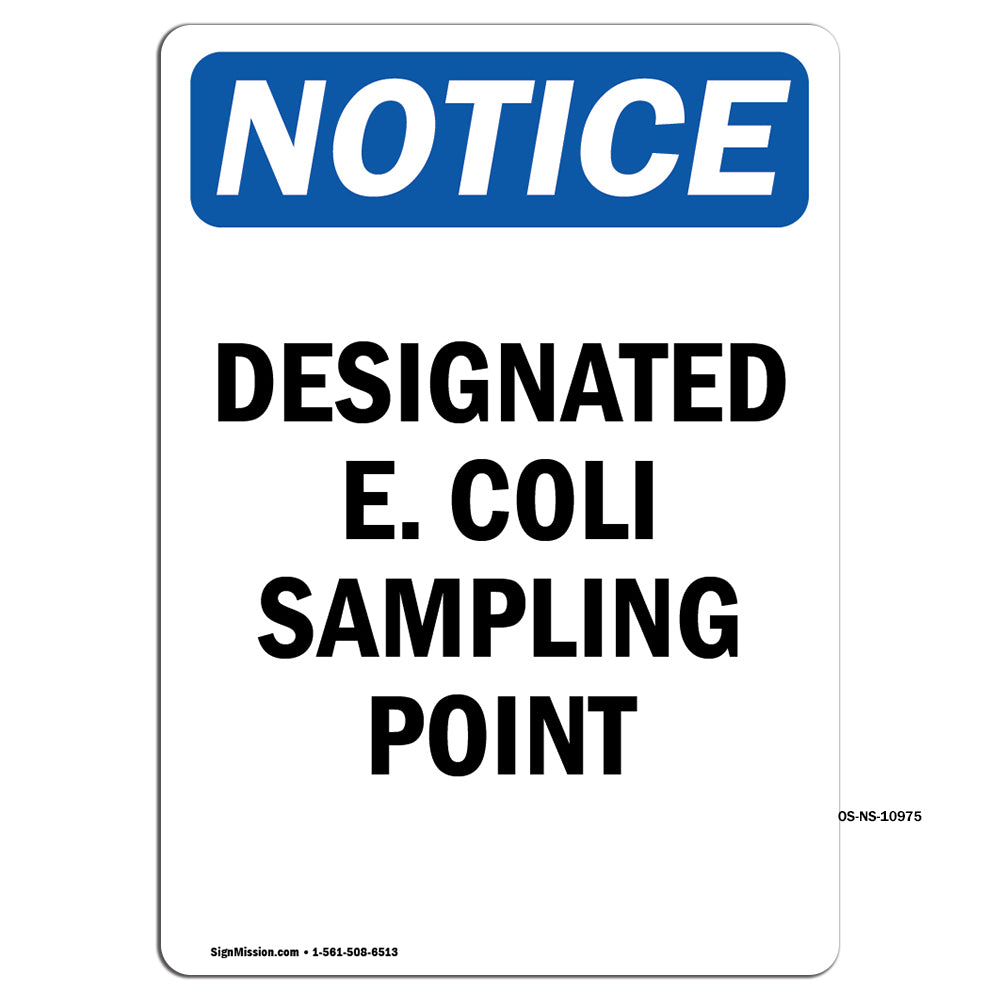 Designated E. Coli Sampling Point