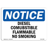 Diesel Combustible Flammable No Smoking Sign