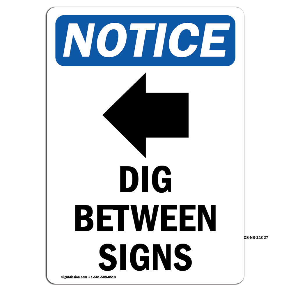 Dig Between Sign [Left Arrow]