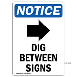 Dig Between Sign [Right Arrow]