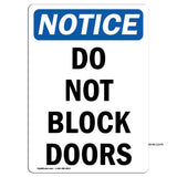 Do Not Block Doors