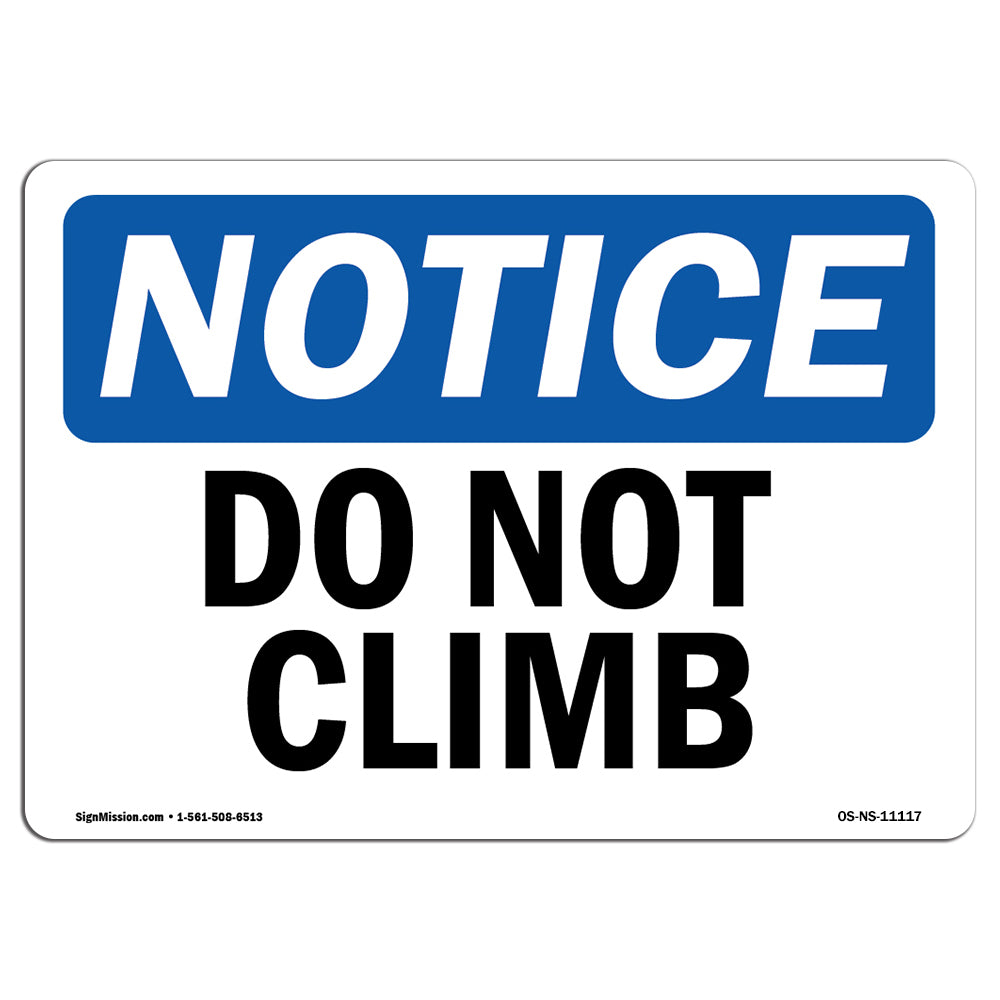 Do Not Climb Sign