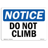 Do Not Climb Sign