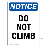 Do Not Climb Sign