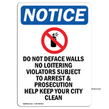 Do Not Deface Walls No Loitering