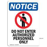 NOTICE Do Not Enter Authorized Personnel Only