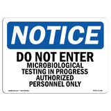 Do Not Enter Microbiological Testing In