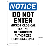 Do Not Enter Microbiological Testing In