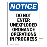 Do Not Enter Unexploded Ordnance Operations