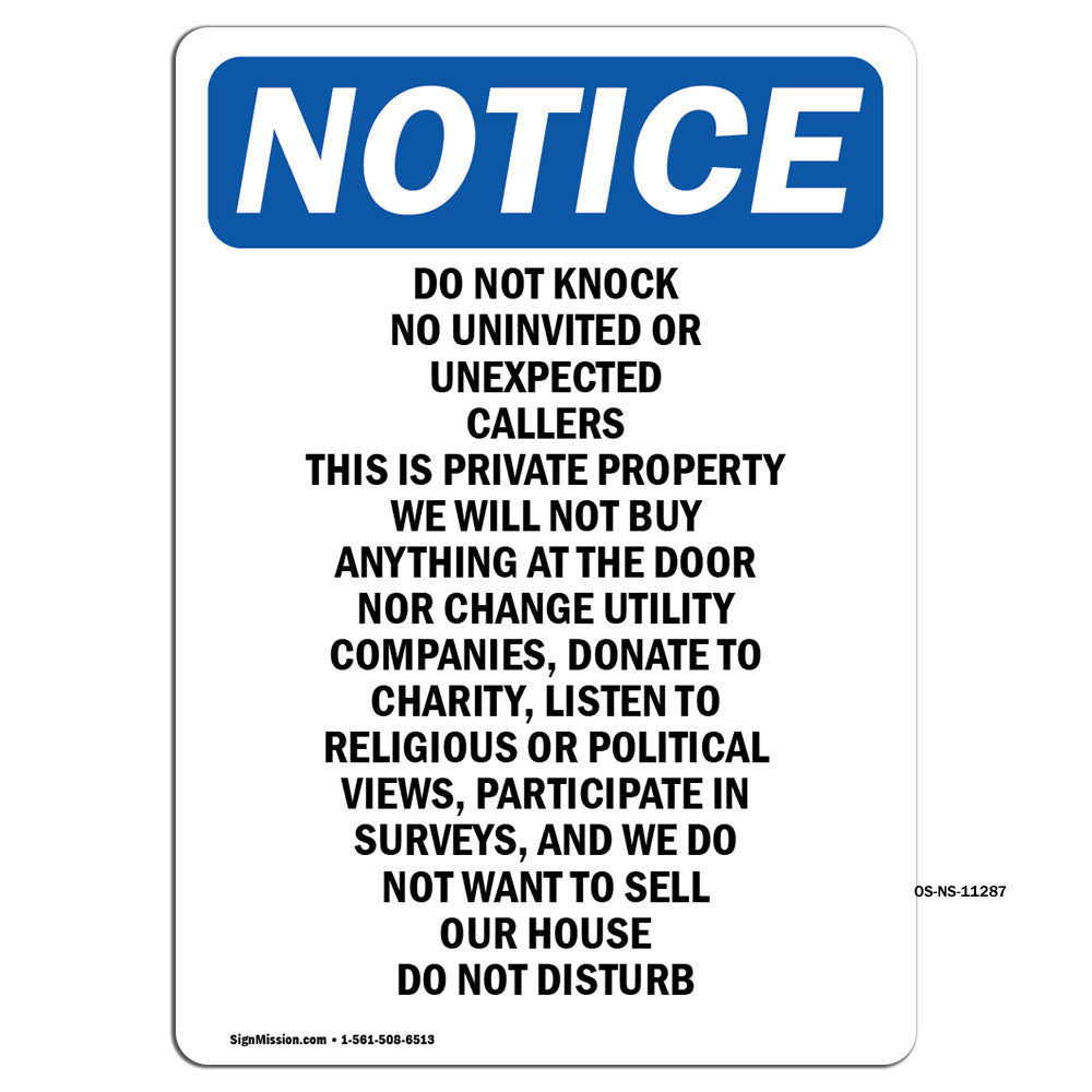 Do Not Knock No Uninvited Or Unexpected