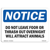 Do Not Leave Food Or Trash Out Overnight