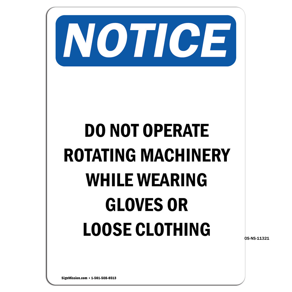 Do Not Operate Rotating Machinery