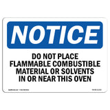 Do Not Place Flammable Combustible Material