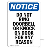 Do Not Ring Doorbell Or Knock On Door For