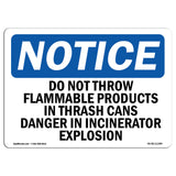 Do Not Throw Flammable Products In Trash