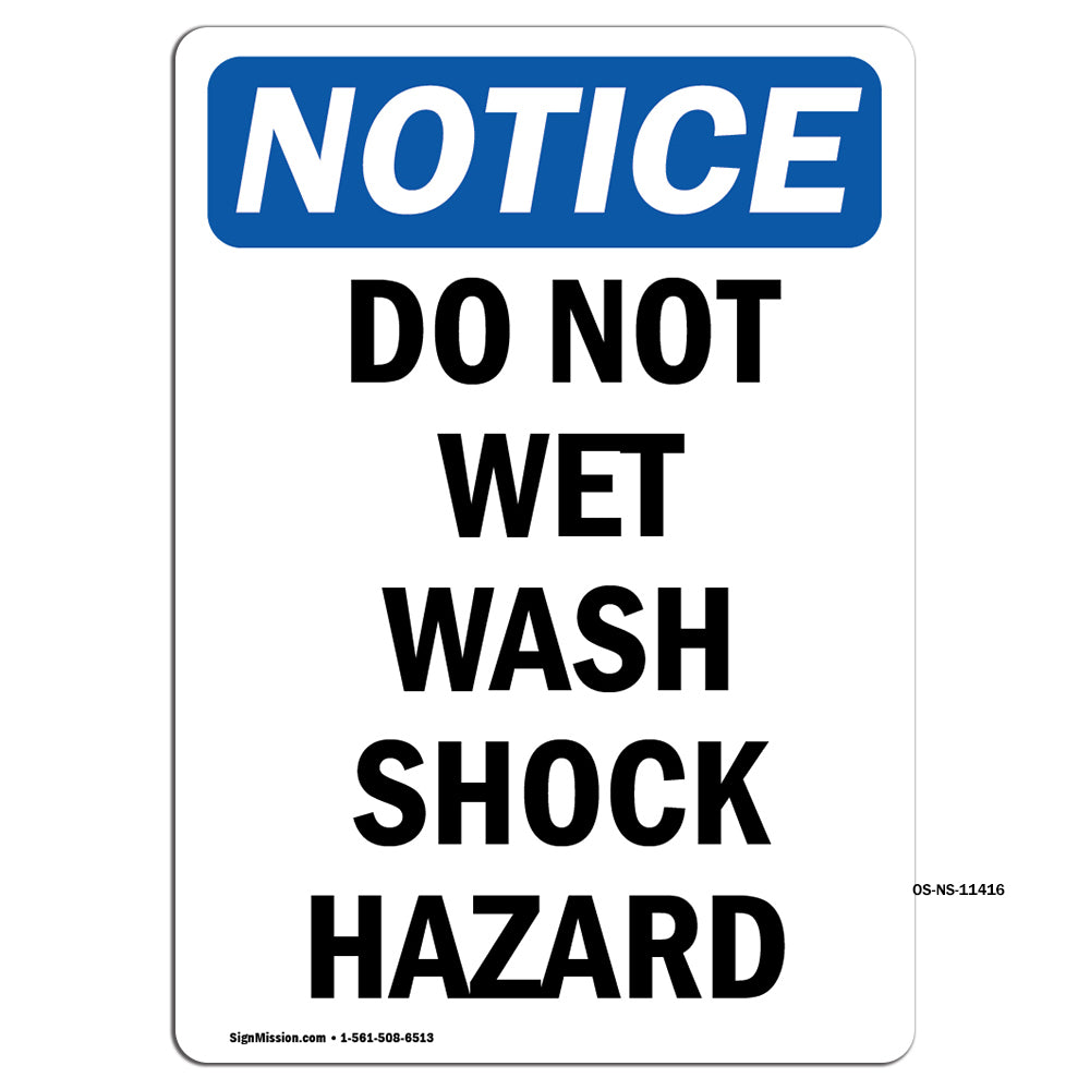 Do Not Wet Wash Shock Hazard