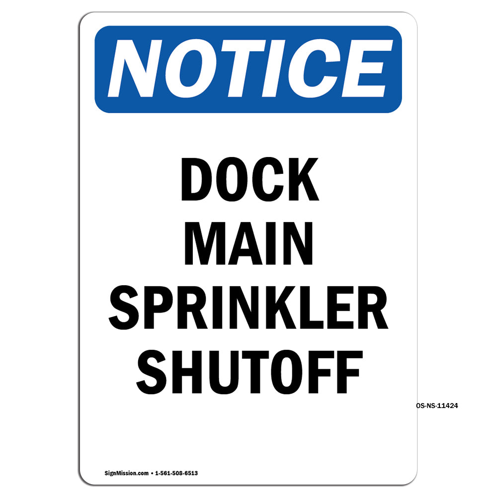 Dock Main Sprinkler Shutoff